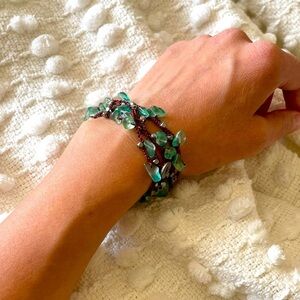 Boho Layering Jewelry Piece Necklace Bracelet Turquoise Stones Calypso Studios